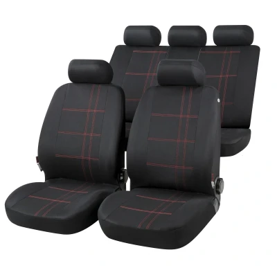 Afbeelding van WALSER Nashville 13425 Stoelhoes Zwart, Rood Polyester voor en achter VOLKSWAGEN: Golf 6, Bora Saloon, 5, FORD: FIESTA Focus 2 Kombi,