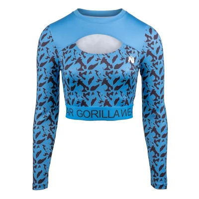 Afbeelding van Gorilla Wear Osseo Longsleeve, Dames, Maat: Large, Blue
