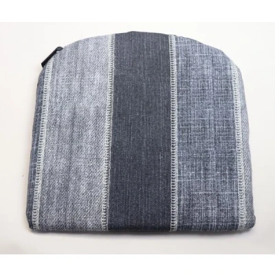 Afbeelding van Madison Zitkussen 46x48 cm Denim stripe blue