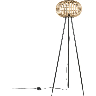Afbeelding van QAZQA amira Oosterse Vloerlamp Staande Lamp 1 lichts H 135 cm Naturel Woonkamer Slaapkamer Keuken