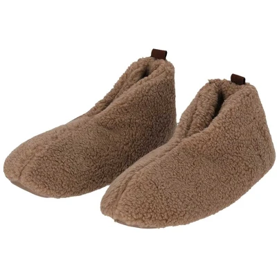 Afbeelding van Apollo Sloffen dames Mules Beige Teddy Wol maat 37/38 Pantoffels 37