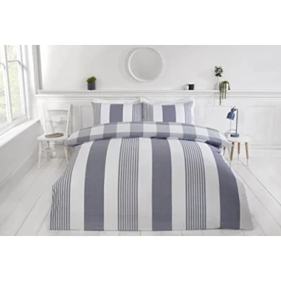 Afbeelding van Dekbedovertrek Chambray denim Lits jumeaux