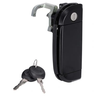 Afbeelding van FEBI BILSTEIN 175767 Deurgrepen Links, Buiten Met sleutel, slotcilinder Zwart VOLKSWAGEN: TRANSPORTER 4, 4 Bus