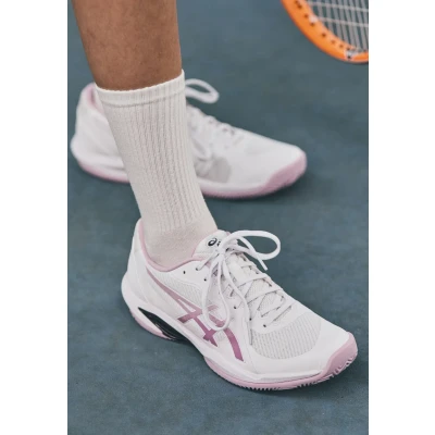 Afbeelding van Asics Solution Swift FF 2 CLAY Tennisschoenen voor kleibanen, Dames, Maat: 38, White/ube Textiel/ synthetisch