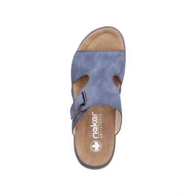 Afbeelding van Rieker Slippers Dames Blauw