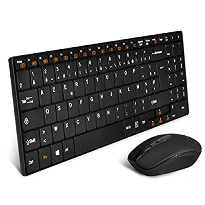 Image de Advance CLS SLIM BK Wireless Combo Kit Clavier et Souris sans fil azerty Noir