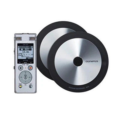 Afbeelding van Olympus DM 720 Meet &amp; Record Kit Large Digitaal dicteerapparaat Opnameduur (max.) 985 h Zilver incl. 2 grensvlakmicrofoons