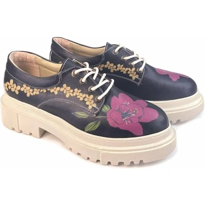 Afbeelding van GOBY Flowers Schoenen Sneakers Hoge kwaliteit Handmade Meisjesprint Maat 39