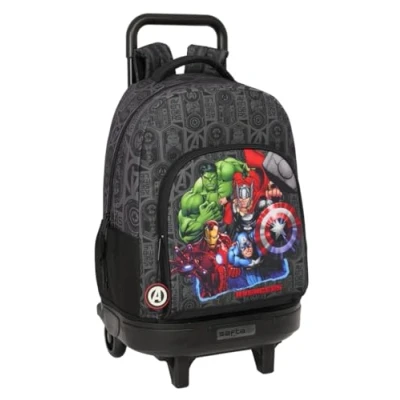 Afbeelding van Schoolrugzak met Wielen The Avengers Vendetta Zwart 33 x 45 22 cm