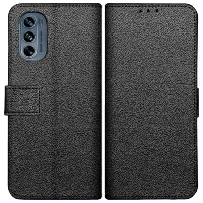 Afbeelding van Just in Case PU leer Book Zwart Motorola Moto G62