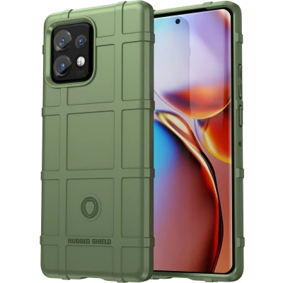 Afbeelding van imoshion Hoesje Geschikt voor Motorola Edge 40 Pro Siliconen Rugged Shield Backcover Groen