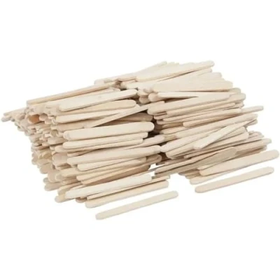 Afbeelding van 400x naturel hobby knutsel houtjes/ijslollie stokjes 55 x 6 mm Knutselstokjes/sticks