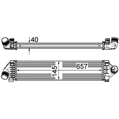 Afbeelding van MAHLE ORIGINAL CI 394 000P Intercooler FORD: MONDEO 4 Turnier, Galaxy Mk2 MPV, S Max Mk1