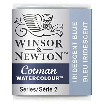Afbeelding van Winsor &amp; Newton Cotman Aquarel 1/2 472 Iridescent Blue, halve emmer