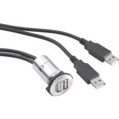 Afbeelding van TRU COMPONENTS USB 06 Dubbele inbouwbus 2.0 2x bus type A naar stekker met 60 cm kabel Inhoud: 1 stuk(s)