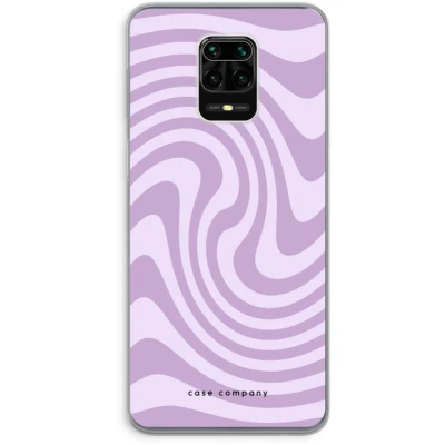Afbeelding van Case Company® hoesje geschikt voor Xiaomi Redmi Note 9 Pro Swirl Paars Soft Cover Telefoonhoesje Bescherming aan alle Kanten en Schermrand
