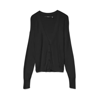 Image de VERO MODA Cardigan VMNEWLEXSUN Cardigans en Maille, Noir, XL