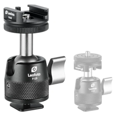 Afbeelding van LEOFOTO F 19 mm lange hals mini kogelkop met koude klauw montage 6,35