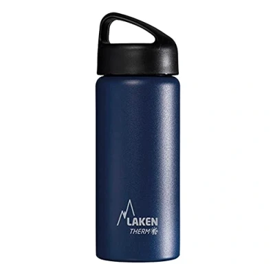 Afbeelding van Laken Klassieke thermosfles van roestvrij staal, met vacuümisolatie en drinktuit groot, 500 ml, blauw