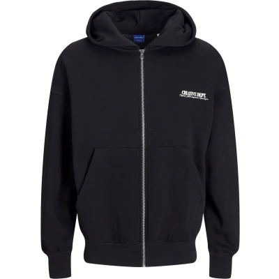 Afbeelding van Jack &amp; Jones Heren Sweatshirt JORROXBURY ZIP bequem Zwart L Volwassenen