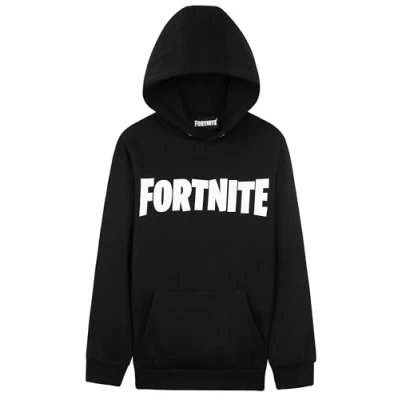 Afbeelding van Fortnite kaptrui, uniseks, sweatshirt met kap, schattig cadeau voor de speler, officiële merchandise, Battle Royal sweatshirt, hard jongens, zwart.