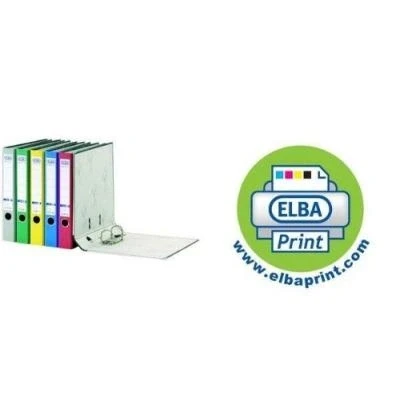 Image de Elba classeur rado marbré nuageux, dos: 80 mm, jaune format a4, couverture en papier mabré étiquette de dos collée,