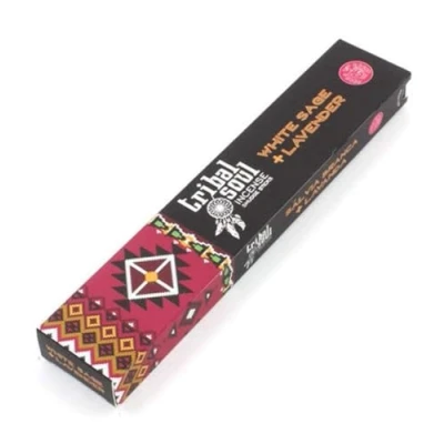Afbeelding van Tribal Soul Wierook geurstok Witte Salie + Lavendel 1 pakje