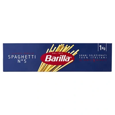 Afbeelding van Barilla Klassiek Spaghetti n. 5 met griesmeel van harde tarwe altijd al dente 1 kg