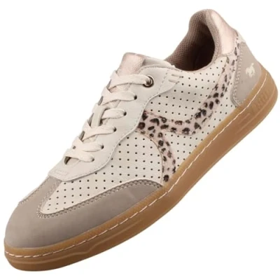 Afbeelding van MUSTANG 1511 302 lage veterschoenen voor dames, Ivoor Taupe, 38 EU