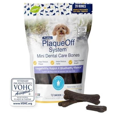 Afbeelding van ProDen PlaqueOff Dental Care Botten Gemüse &amp; Blaubeere Mini (340 g)