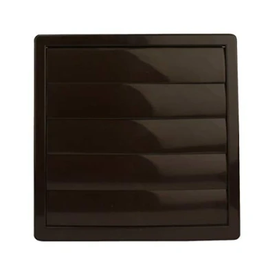 Afbeelding van MKK Ventilatierooster, lamellenwand, weerbestendig, kunststof, 170 x mm, vierkant, diameter 125 bruin