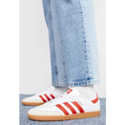 Afbeelding van adidas Originals Samba OG Sneakers laag, Dames, Maat: 38, Footwear white/solar red/off white Leer