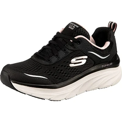 Afbeelding van Skechers Sport D&#039;LUX Walker Sneakers laag, Dames, Maat: 37.5, Black Leer en textiel