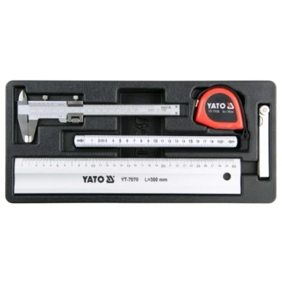 Afbeelding van Yato Meetset 5 delig 38 x 17 4 cm Module van robuust kunstof