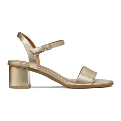 Afbeelding van Geox Aurely Sandalen, Dames, Maat: 35, Light gold Schaapsleer