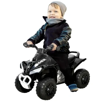 Afbeelding van HOMCOM Kinderdrager Quad 18 36 maanden dim. 67 x 38 44 cm (l b h), licht en geluidseffecten, zwart
