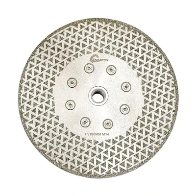 Afbeelding van Diamantschijf, 180 mm, gegalvaniseerd, voor snijden en slijpen graniet, marmer, keramiek, porseleinen tegels, kwarts, M14, schroefdraad SANLEETEK