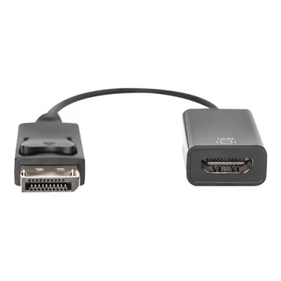 Image de DIGITUS Adaptateur vidéo DisplayPort mâle verrouillé pour HDMI femelle 20 cm double blindage noir actif prend en charge la 4K (4096 x 2160)