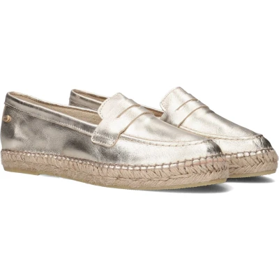 Afbeelding van Fred de la Bretoniere 152010234 Espadrilles, Dames, Maat: 40, Goud Leer
