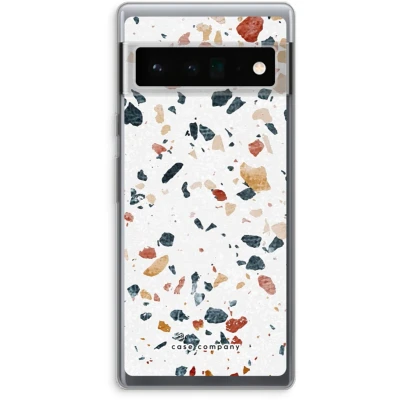 Afbeelding van Case Company® hoesje geschikt voor Google Pixel 6 Pro Terrazzo N4 Soft Cover Telefoonhoesje Bescherming aan alle Kanten en Schermrand