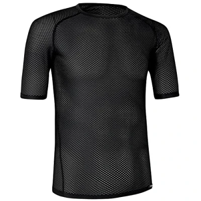 Afbeelding van GripGrab Ultralight Mesh Korte Mouw Base Layer Zomer Fiets Ondershirt Polygiene Zweethemd Zwart Heren Maat L