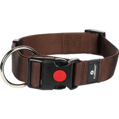 Afbeelding van Hond Halsband Ziggi Bruin XL 55 75cm 40mm