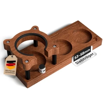 Afbeelding van mahona Tamperstation 58 mm, 54 51 bufferstation, filterhouder voor Barista, espressostation, tempelstation, temperatuurstation (hout)
