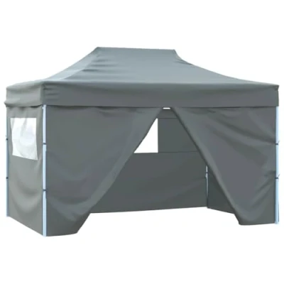 Afbeelding van vidaXL Vouwtent met 4 zijwanden, 3 x 4,5 m, antraciet