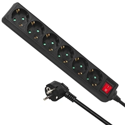 Afbeelding van Stekkerdoos Maclean Energy MCE195G 6 wegs kabellengte 3m
