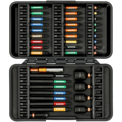 Afbeelding van BAHCO 66IM/40C 1 1/4&quot; IMPACT torsie bit set voor Phillips/Pozidriv/TORX/Hex head schroeven 40 delig