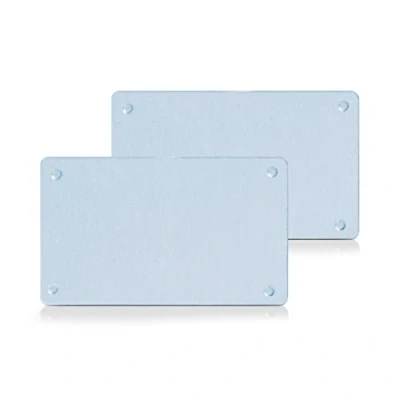 Afbeelding van Zeller snijplanken set 2x met siliconen voetjes glas 25 x 15 cm