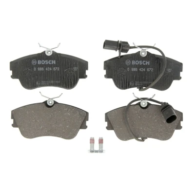 Afbeelding van BOSCH 0 986 424 672 Remblokkenset Low Metallic Met ingebouwde slijtagesensor anti kreukplaat, schroeven toebehoren