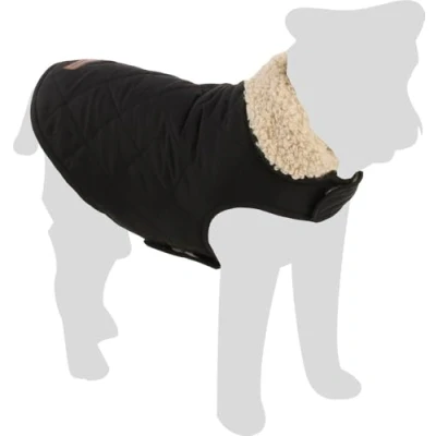 Afbeelding van Flamingo Jas voor honden Bonnie zwart Maat 35cm (A: 35 cm, B: 34 38 C: 50 54 cm) Ideaal rassen als Jack Russel, Teckel, Shih Tzu, Mopshond en Cavalier King Charles