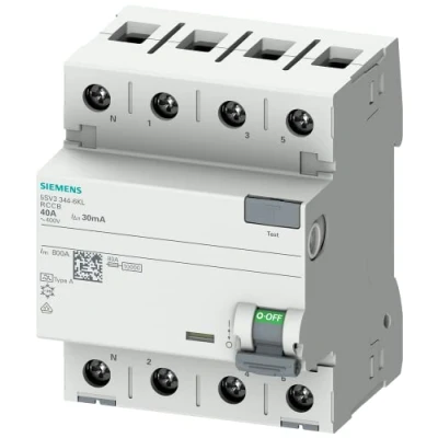 Afbeelding van Siemens 5SV3344 6KL Dig.Industr. Aardlekschakelaar A 4 polig 40 0.03 400 V